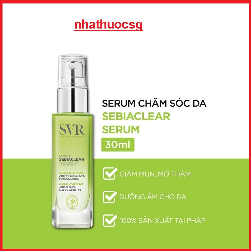 Serum SVR Sebiaclear 30ml, Tinh Chất Làm Giảm Mụn & Mờ Nám Thâm