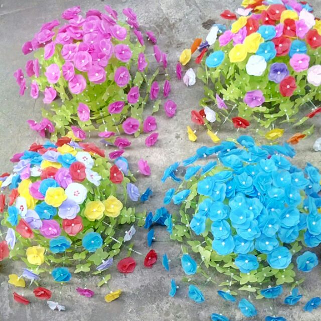 Combo bộ thành phẩm hoa lụa.
