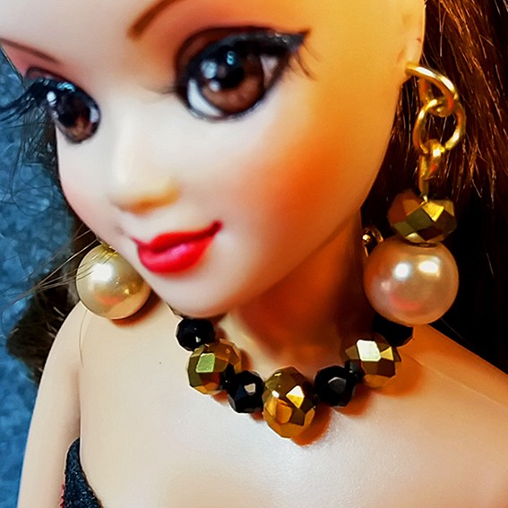 Bộ Trang Sức Búp Bê Barbie - Vòng cổ, Hoa Tai Búp bê Handmade Nguyên liệu Cao Cấp #4 (Shop Cánh tiên)