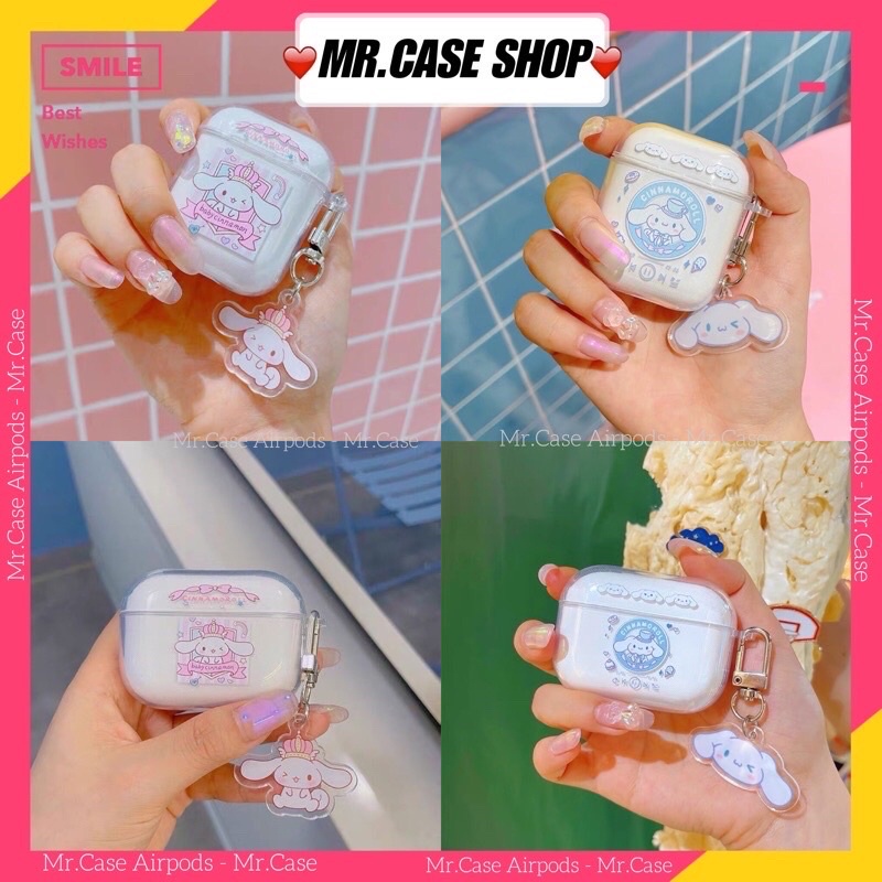 Case Airpods 1/2 /Pro Vỏ Ốp Tai Nghe Hình Thỏ Xanh Và Thỏ Hồng Kèm Móc - Mr.Case AirPods