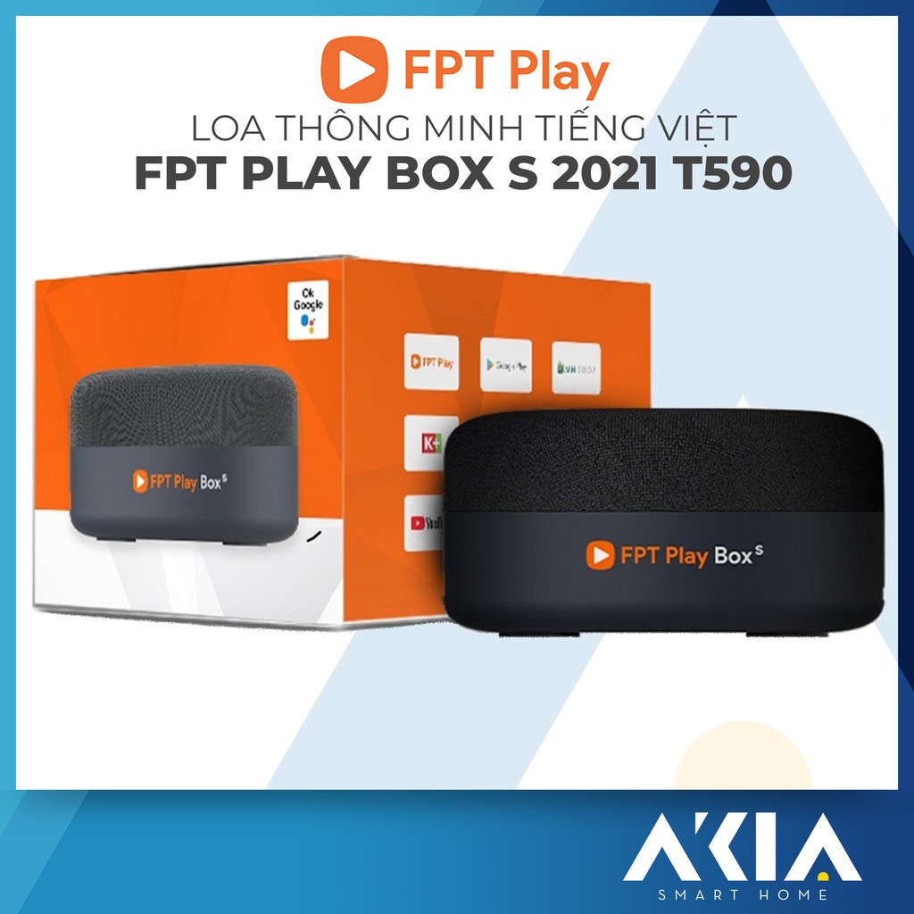 FPT Play Box S 2021 mã T590 - Loa thông minh ra lệnh giọng nói Tiếng Việt, Tích hợp Android TV Box và Hồng Ngoại