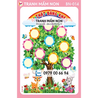 decal mầm non-BẢNG BÉ NGOAN Bn-014