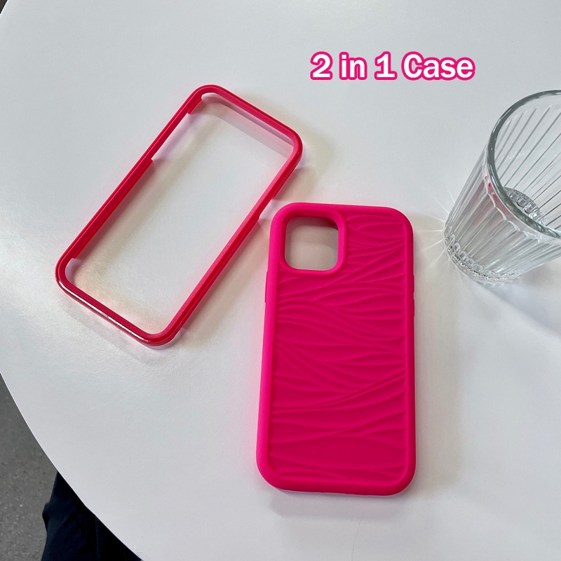 Ốp Điện Thoại Silicone Cứng Chống Sốc Thời Trang 2 Trong 1 Cho iPhone 14 13 12 11 Pro Max Mini XS XR X 8 7 Plus + SE 2020