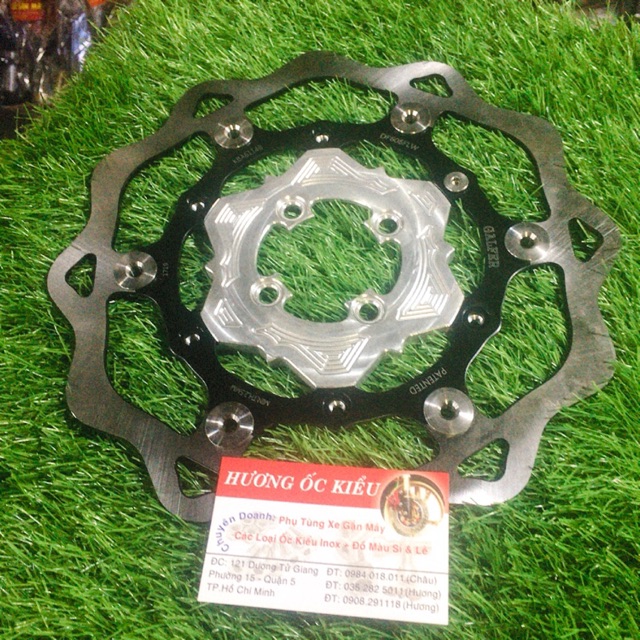 Bộ đĩa kiểu KTM lòng nhôm 4 lỗ sài dĩa 260 heo zin