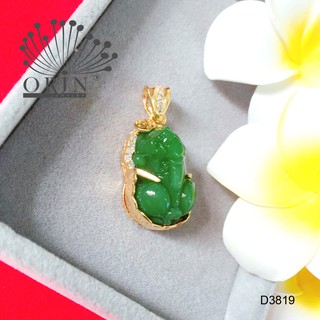 Mặt dây chuyền tỳ hưu tài lộc may mắn xanh thạch tài lộc cao cấp Orin D3819 thời thượng