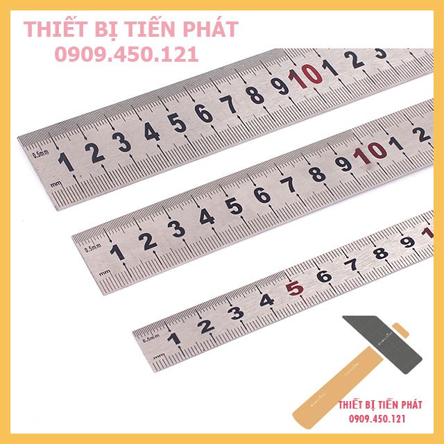 Thước Lá Thép, Thước Kẻ Thép 100% INOX Chính Xác, Đủ Các Size: 30cm, 50cm, 60cm, 100cm, 150cm, 200cm Cao Cấp.