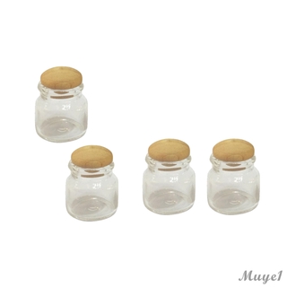 Set 4 Lọ Thủy Tinh Mini Tỉ Lệ 1: 12 Dùng Để Trang Trí Nhà Búp Bê