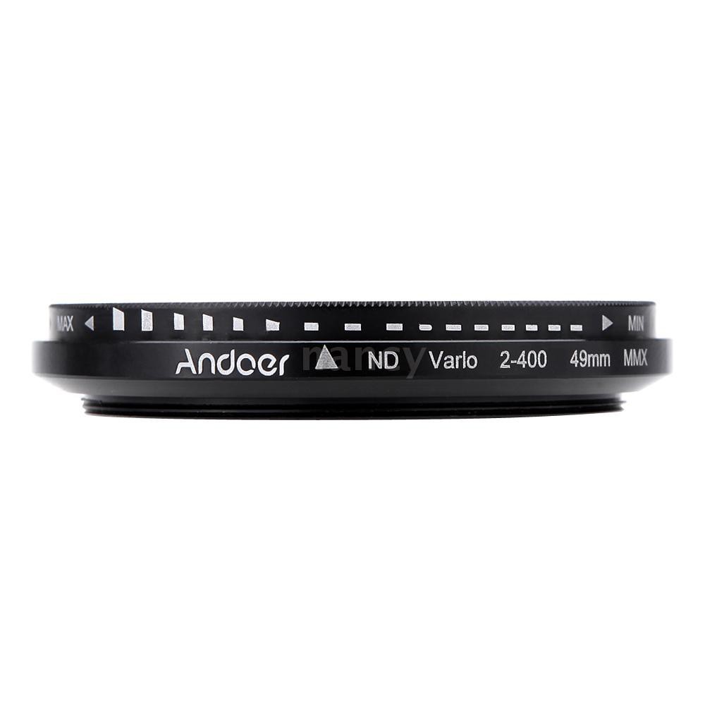 Màng lọc Andoer 49mm cho ống kính ND2 tới ND400 của máy ảnh DSLR Canon/Nikon