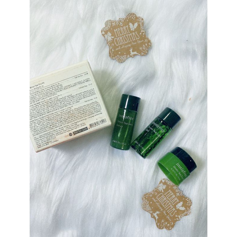 Set dưỡng da 3 sản phẩm trà xanh mini Innisfree Green Tea
