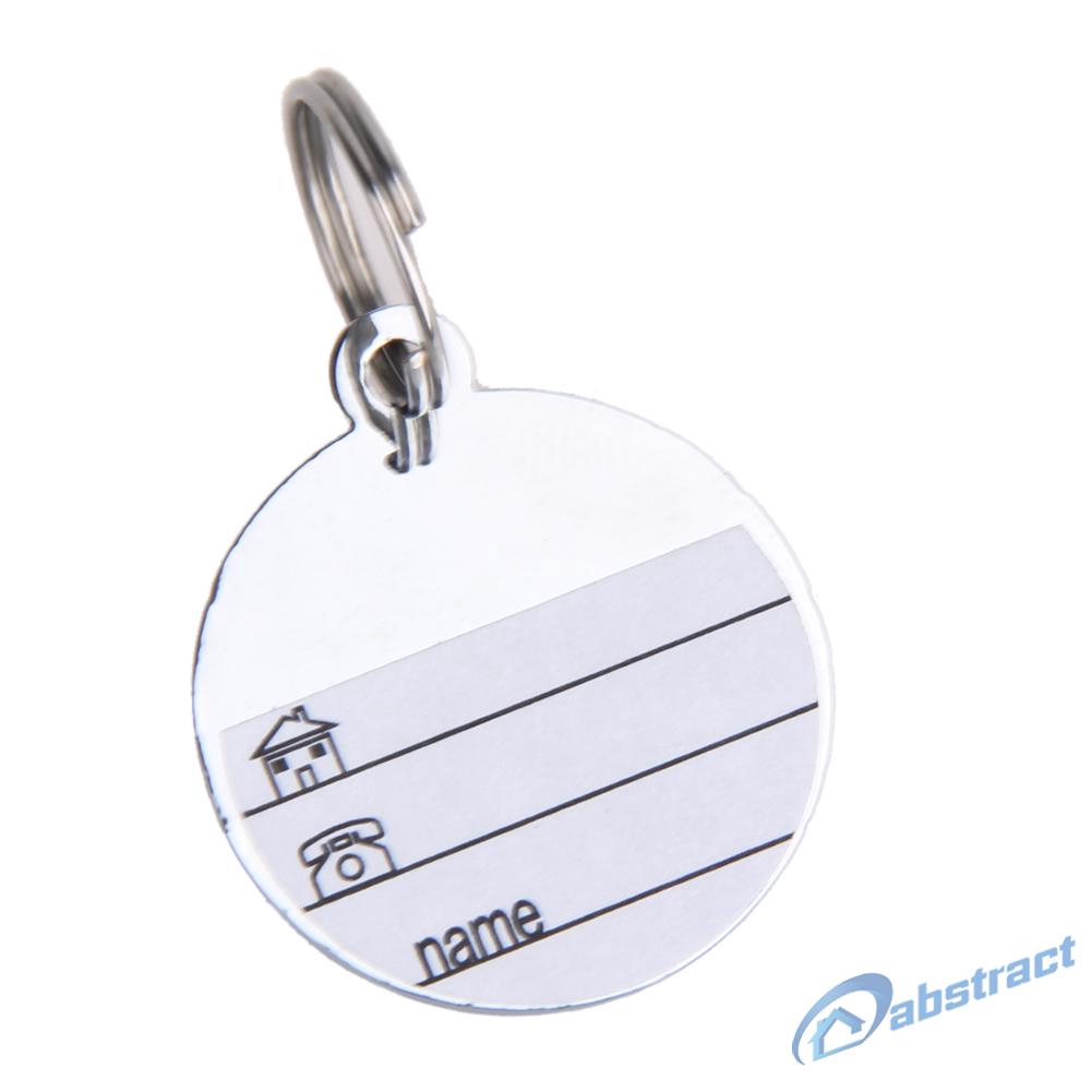 AB Anti-Lost Personal Pet ID Tag Dog Tags Stainless Steel Pet Tags