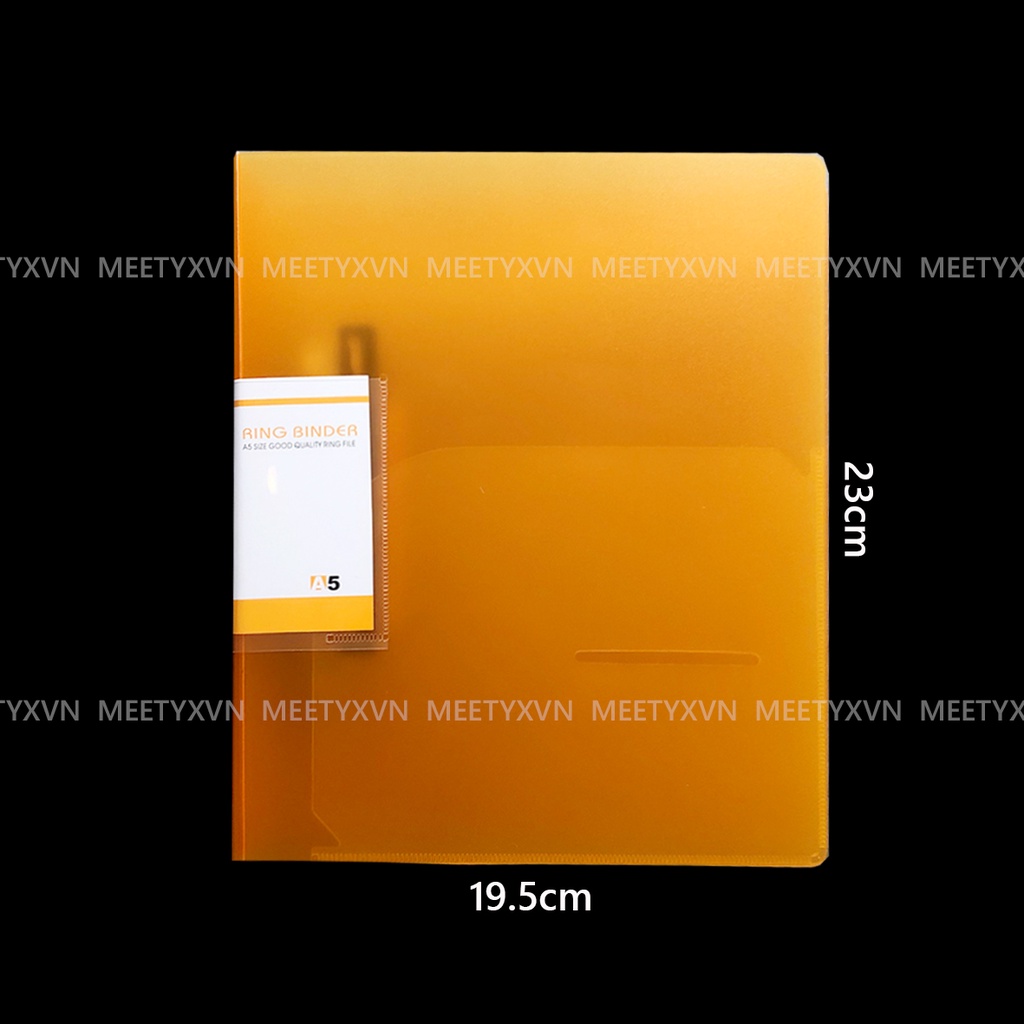 Bìa Binder Huijin A5 2 còng dùng cho sheet Meet A5 2 lỗ