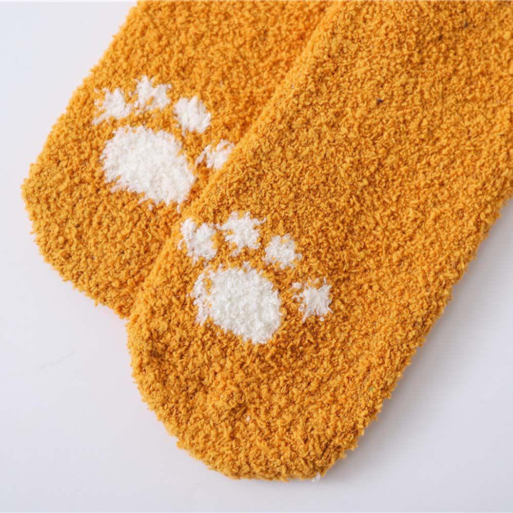 MXGOODS Vớ Lông Cừu San Hô Dày Dặn Ống Vừa Hình Chó Shiba Inu Hợp Thời Trang Thu Đông