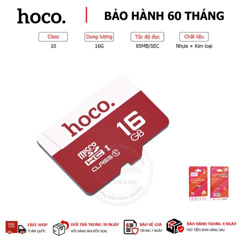 Thẻ Nhớ MICRO SDHC 16GB Hoco Class 10 85MB/S Chống Nước - BH 5 Năm | BigBuy360 - bigbuy360.vn