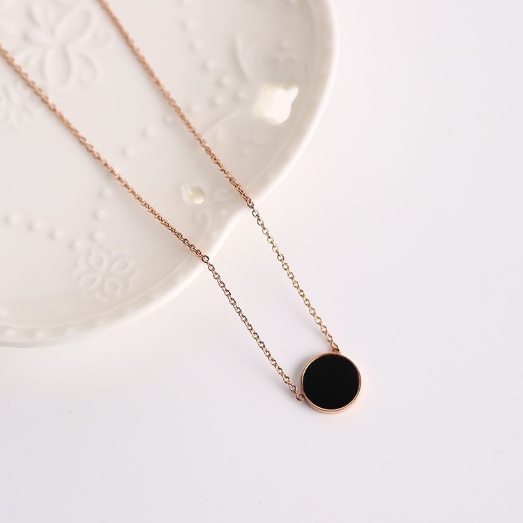 XiaoboACC Vòng Cổ Mặt Hình Tròn Đơn Giản Thời Trang Dành Cho Nữ