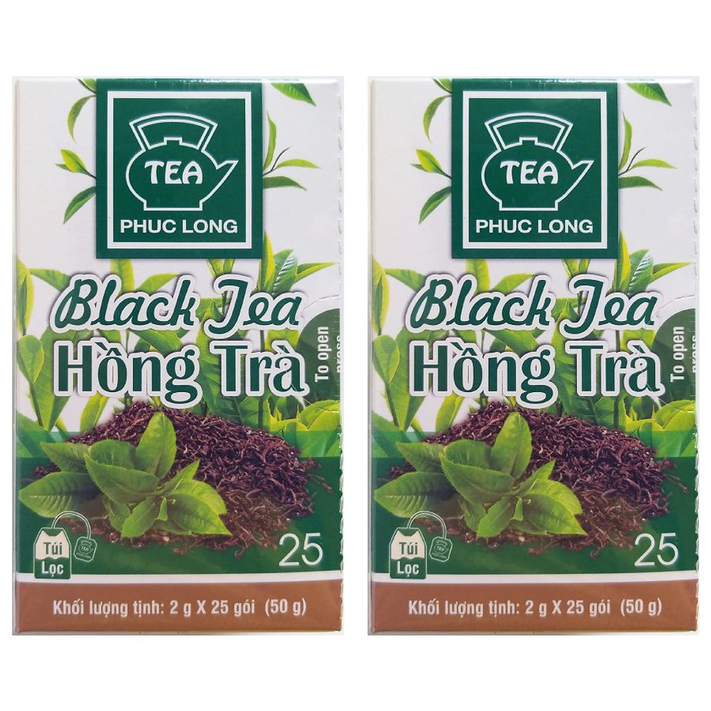 Trà túi lọc Phúc Long Hộp 25 Gói x 2G  - trà phúc long, trà túi lọc - Giastore
