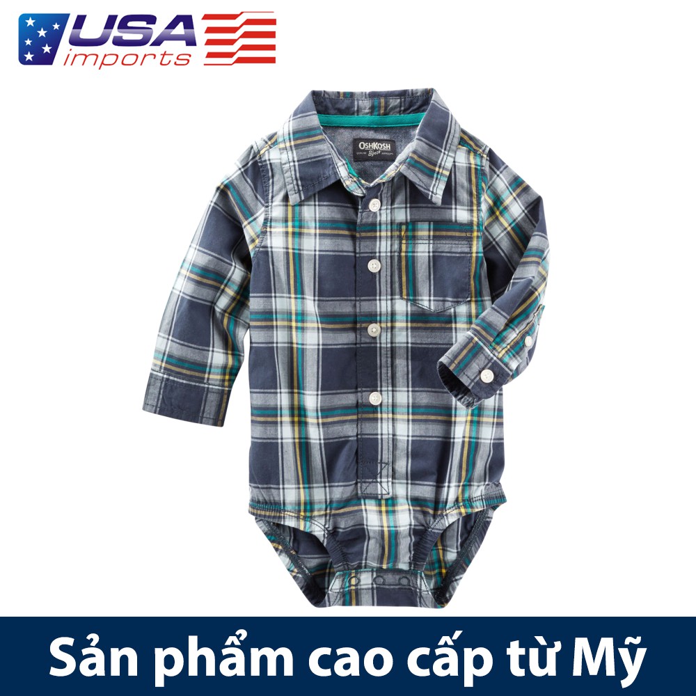 Bodysuit sơ mi tay dài sọc Osh-cót Auth Từ Mỹ (11777120)