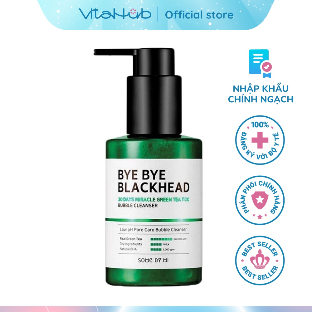 Sữa Rửa Mặt Dành Cho Da Mụn Đầu Đen Some By Mi Blackhead 30 Days Miracle Bubble Cleanser 120g