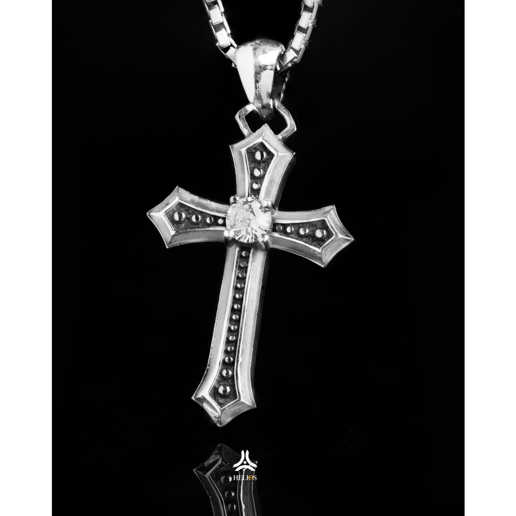 Mặt dây chuyền bạc nam HeliSilver Black Rome Cross Helios Original S925 DCBN082