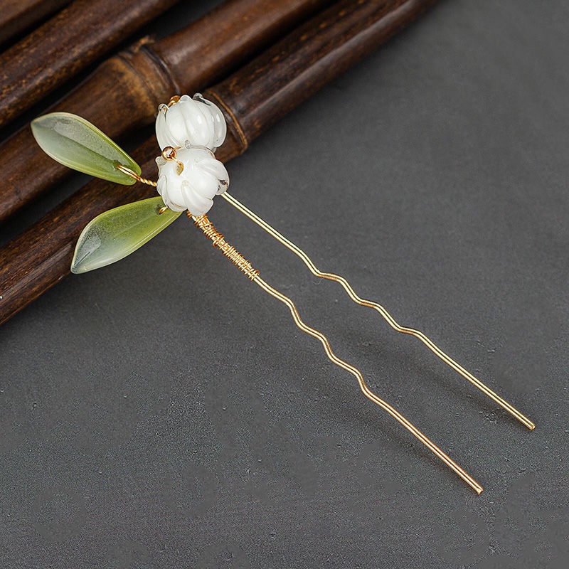 Trâm Cài Tóc Handmade Hình Hoa Lily Phong Cách Cổ Điển Cho Nữ