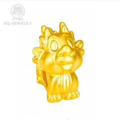 Charm bạc mạ vàng 12 con giáp xỏ ngang - NQ Jewelry