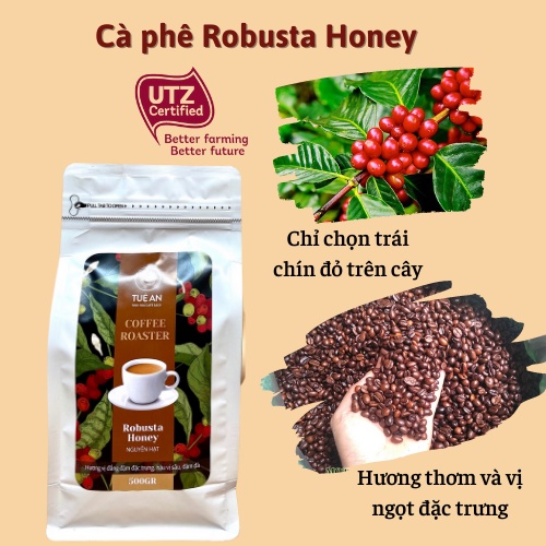Cà phê Robusta Honey rang xay nguyên chất cafe bột hạt pha máy pha phin Tuệ An | BigBuy360 - bigbuy360.vn