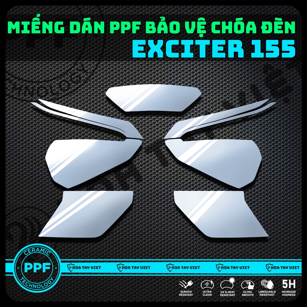 Combo ĐỊNH VỊ &amp; CHÓA ĐÈN PPF EXCITER 155 [ YAMAHA Y16ZR ] bảo vệ xe Yamaha Ex