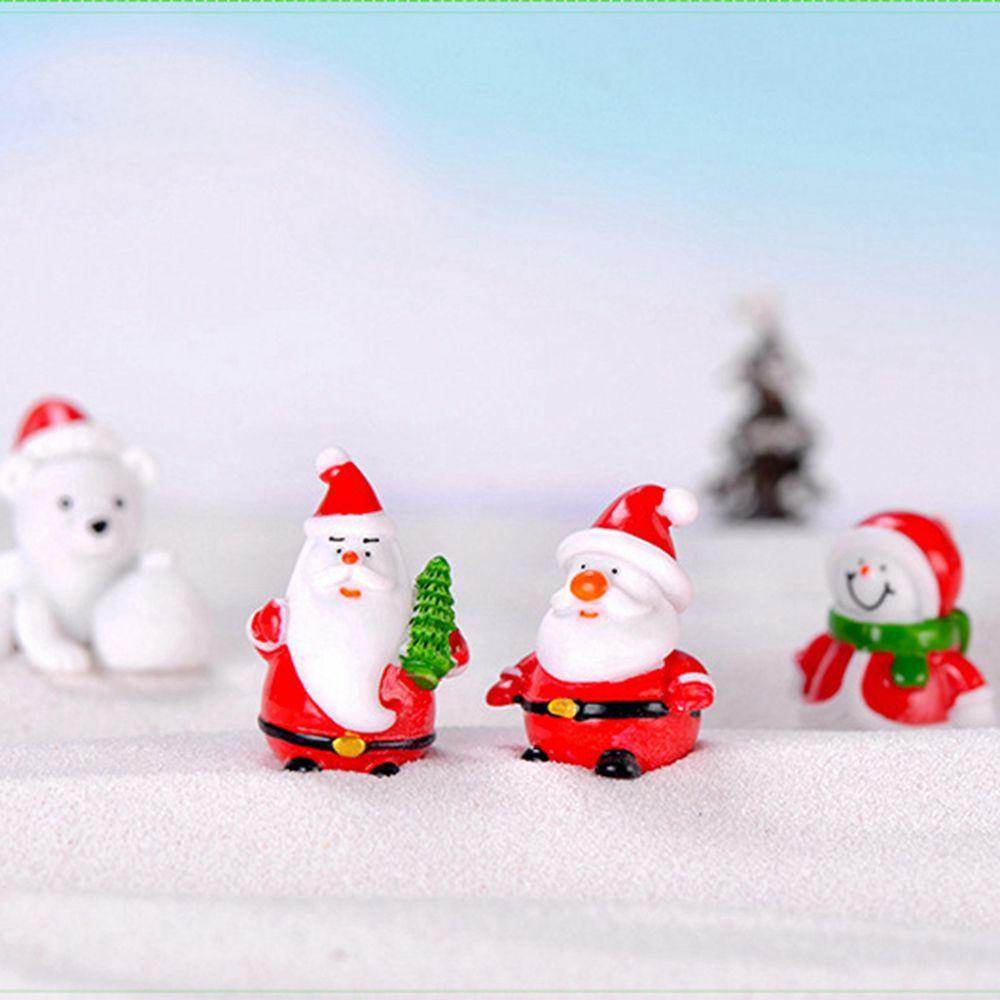 Mô Hình Ông Già Noel Bằng Nhựa Dễ Thương Trang Trí Tiểu Cảnh