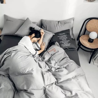 BỘ CHĂN GA GỐI LỤA TENCEL SUMOI GHI SÁNG PHỐI