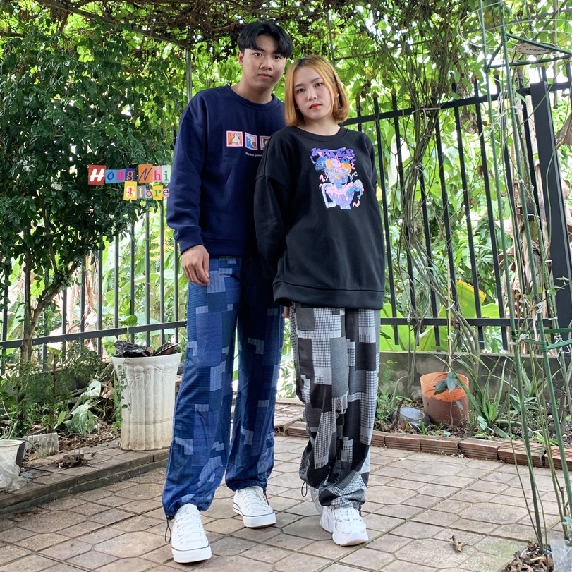 Quần Jogger 3D Ulzzang Unisex Jogger Loang Màu Dây Rút Lai Ống Rộng V2 - MM