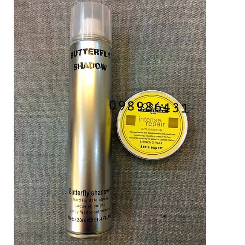 Gôm xịt ButterFly Shadow 320ml và sáp vuốt tóc tạo kiểu thông dụng