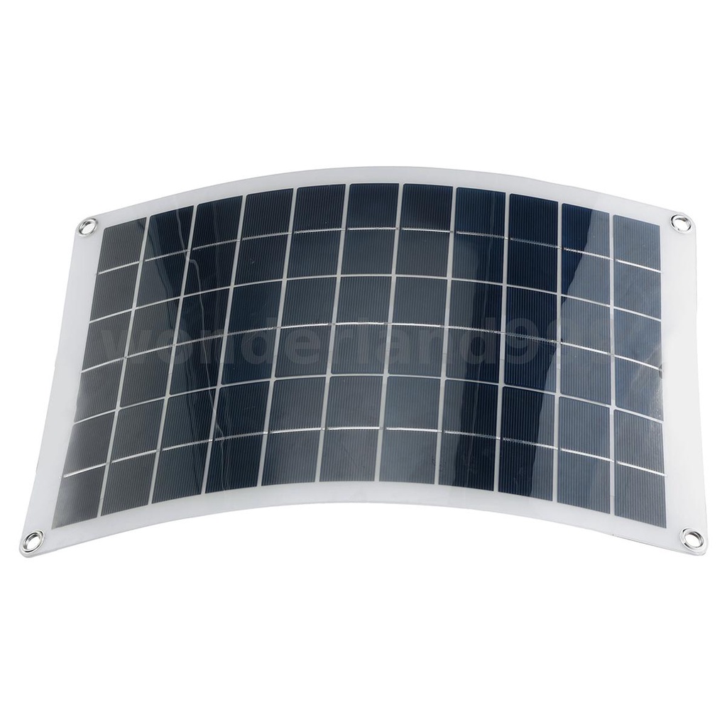 Tấm Sạc Năng Lượng Mặt Trời 100W 12V Kèm Bộ Điều Khiển LCD 10-100A Cho Thuyền Caravan Van