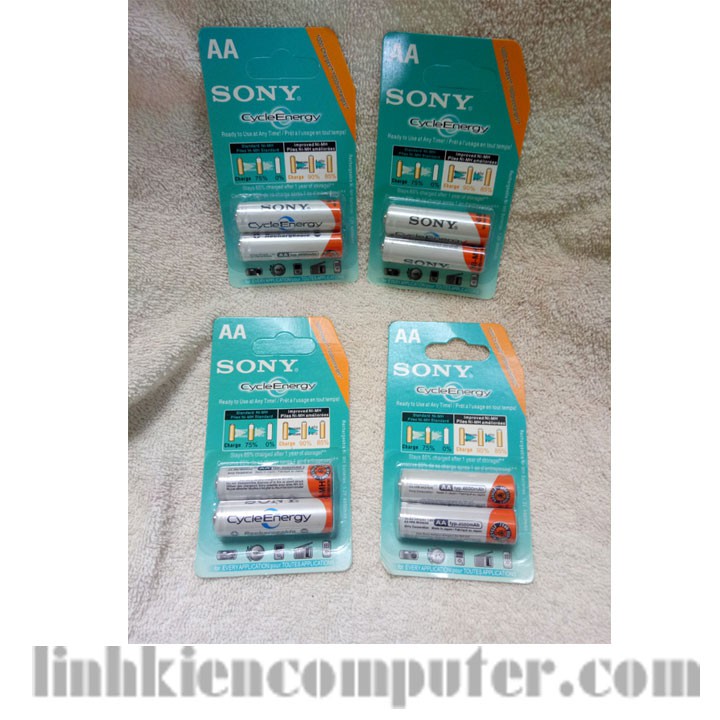 Cặp Pin sạc sony AA | Bộ pin sạc Sony 2A