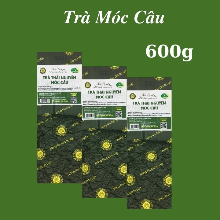 600g Chè Móc Câu Tân Cương Thái Nguyên Trà Xanh Tâm Thái Trà Móc Câu Thái Nguyên 3 gói 200g