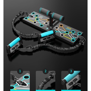 Bảng Tập Hít Đất, Chống Đẩy 3 Trong 1 Tích Hợp Tập Bụng,Dây Kéo Tay Thế Hệ Mới