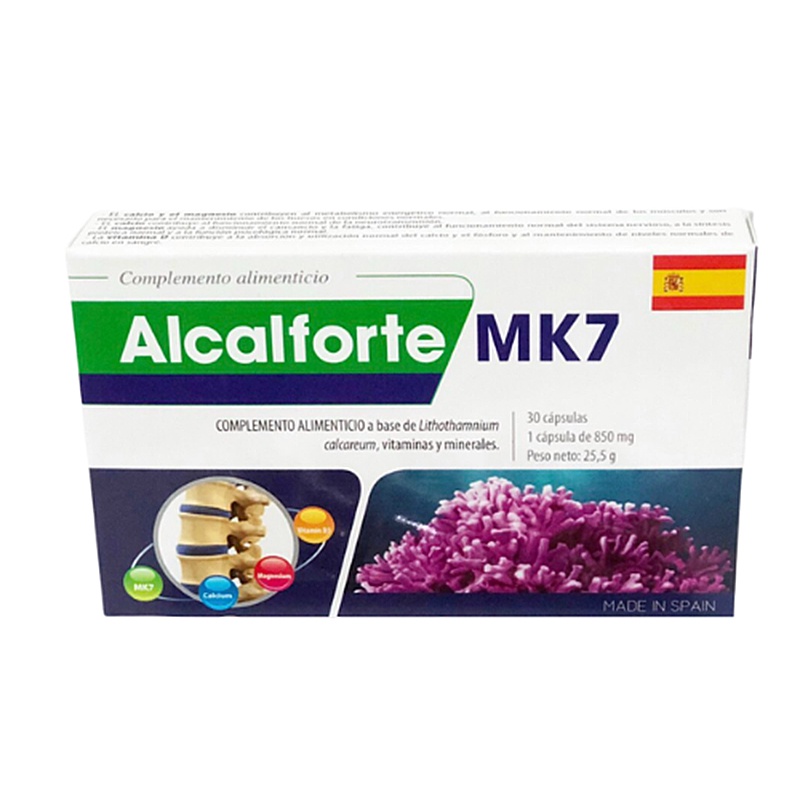 Canxi cho bà bầu người lớn trẻ em Alcalforte MK7 Bổ sung nano canxi, ngăn ngừa loãng xương nhập khẩu TÂY BAN NHA