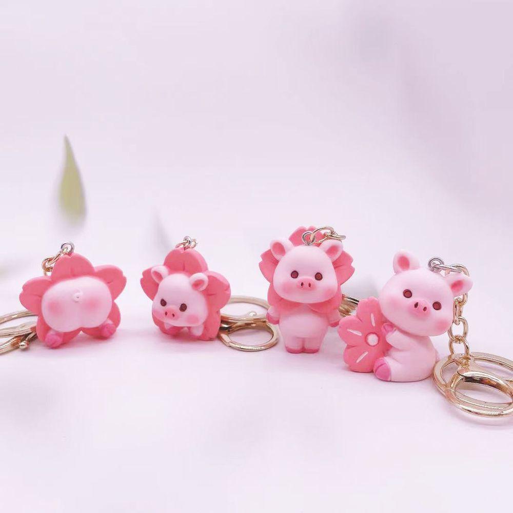 Móc Khóa Hình Chú Heo Hồng Hoạt Hình Dễ Thương