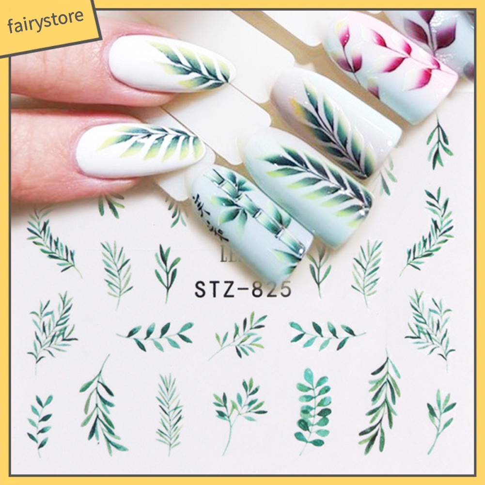 Sticker dán trang trí móng hình chiếc lá