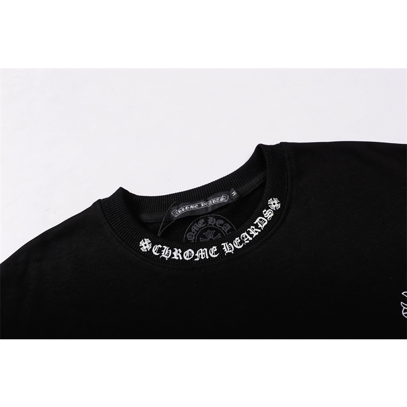 Áo Nỉ Tay Dài Cổ Tròn In Hình Chrome Hearts Thời Trang