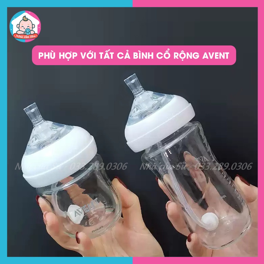 Ống tập hút bình sữa Avent, bộ chuyển đổi bình sữa chống đầy hơi, chống sặc 360 độ Nhà của Su