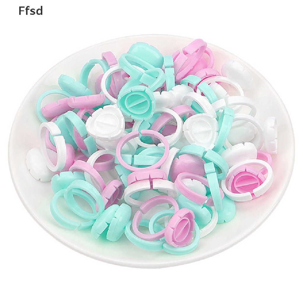 [Hàng mới về] 100 cái vòng giữ keo nối mi tiện dụng