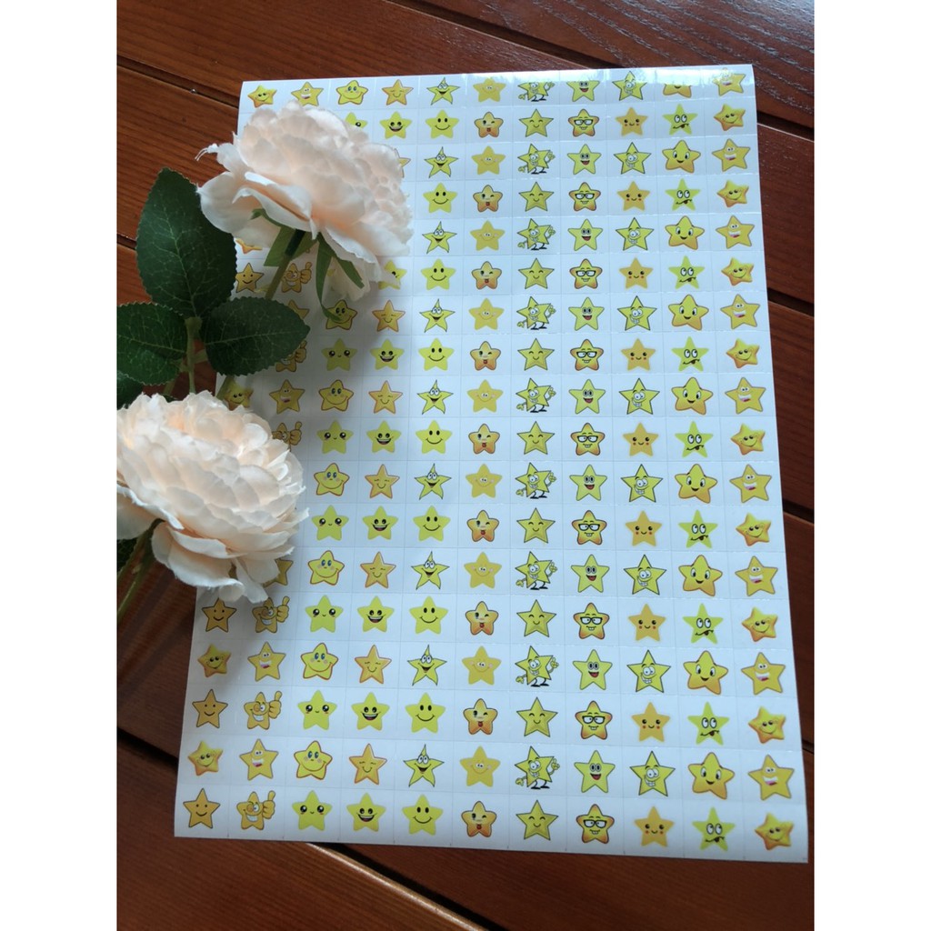Sticker khen thưởng ngôi sao 7k 1 bảng 198 sticker