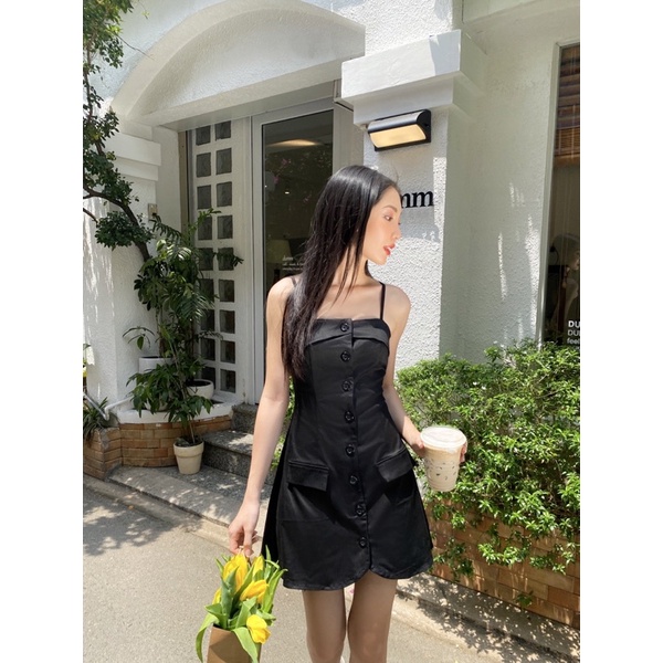 Beachclub-đầm kaki 2 dây