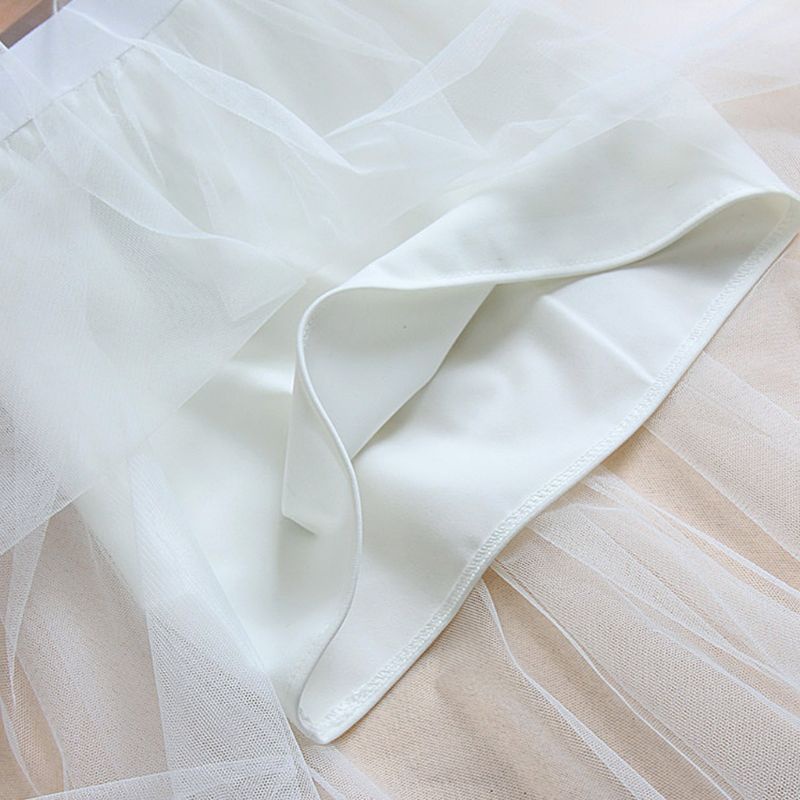 Chân Váy Midi Dài Lưng Cao Viền Ren Màu Trơn Dành Cho Nữ