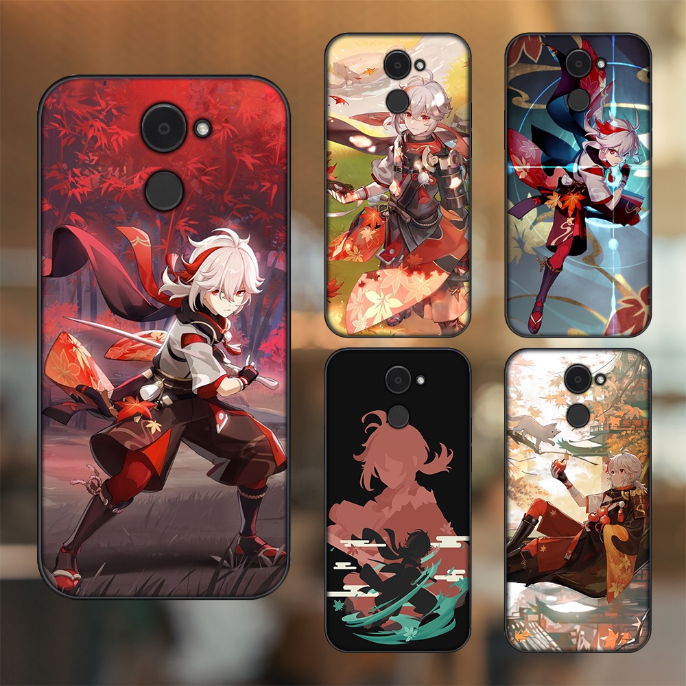 Ốp lưng Huawei Y7 Prime viền đen in hình Kazuha Genshin Impact