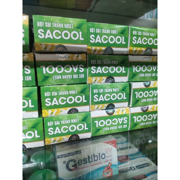 Bột sủi thanh nhiệt Sacool hộp 10 gói