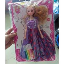 Búp bê khớp kèm tranh tô màu loại đẹp