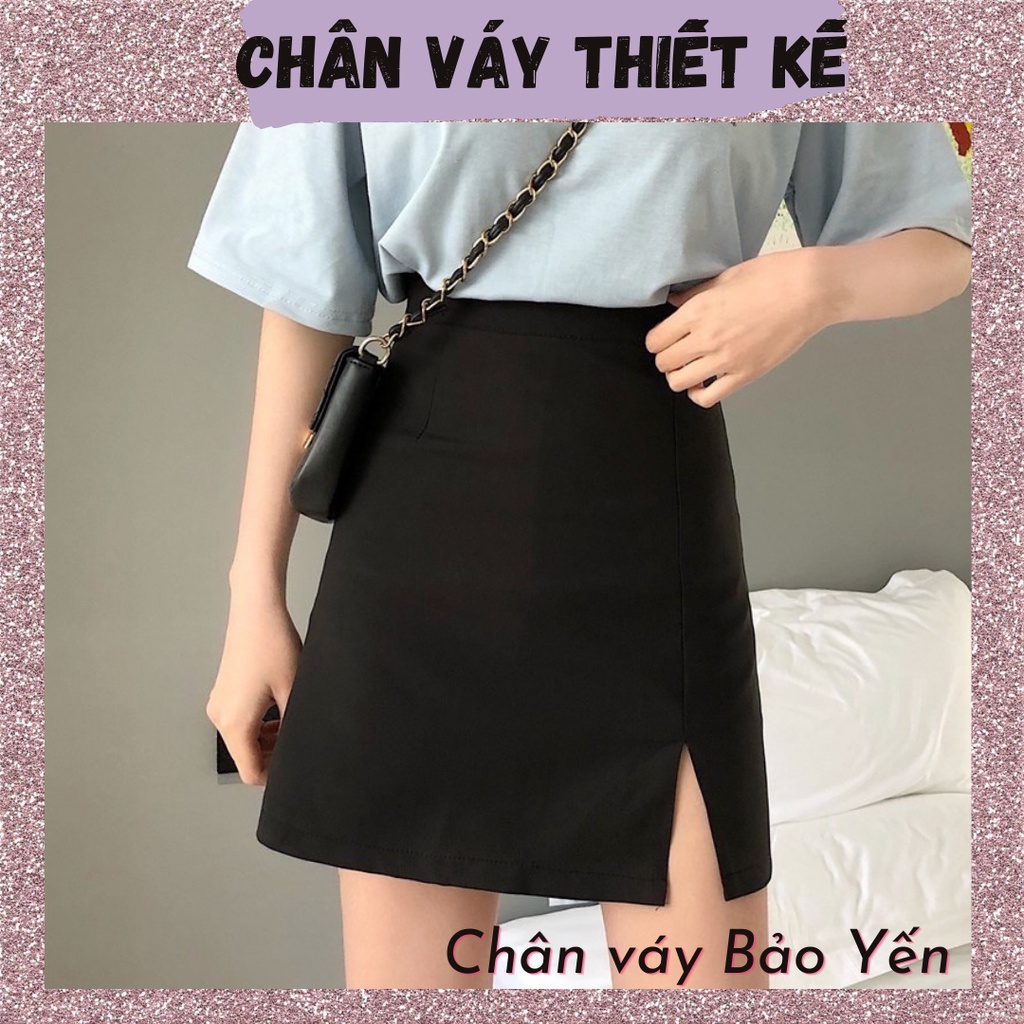 Chân váy chữ A ngắn xẻ trước có quần chống lộ - M3