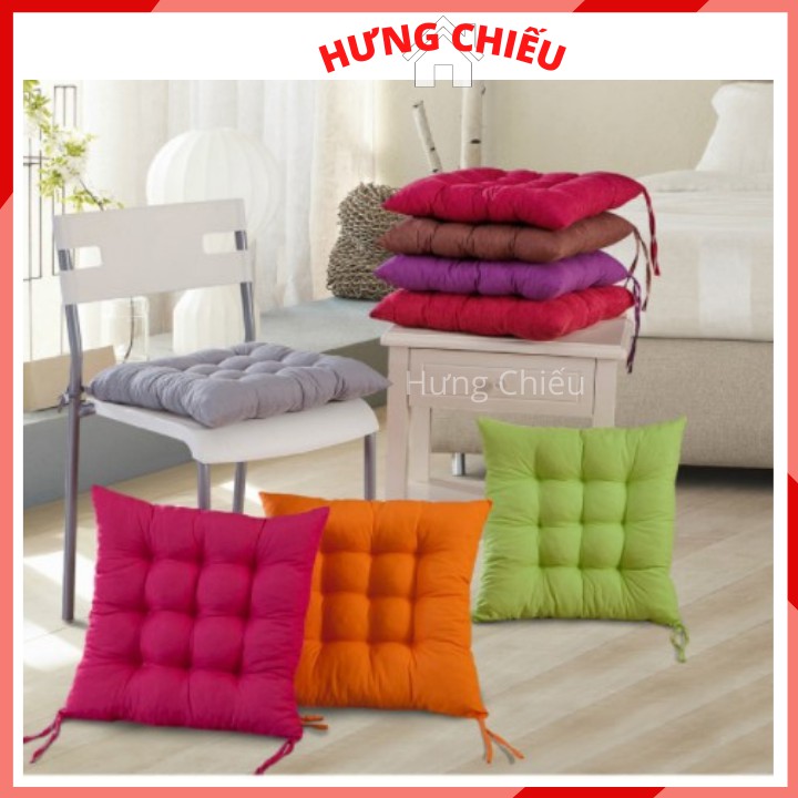 Đệm ngồi bệt lót ghế văn phòng decor trang trí bàn vuông trơn 40x40cm