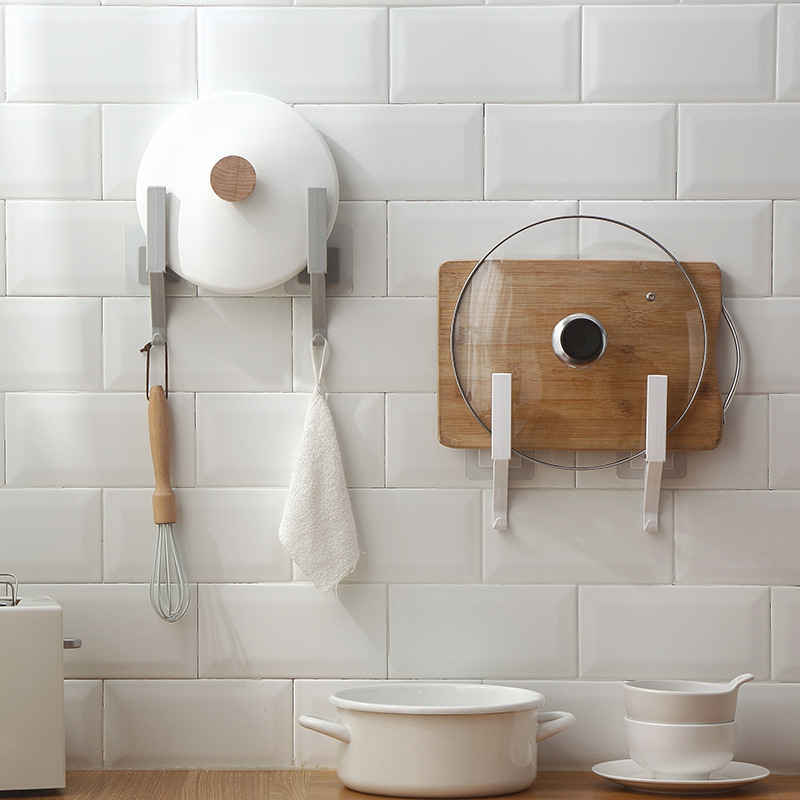 Giá Đỡ Thớt/Nắp Nồi Đa Năng Không Cần Khoan Lỗ Cho Nhà Bếp