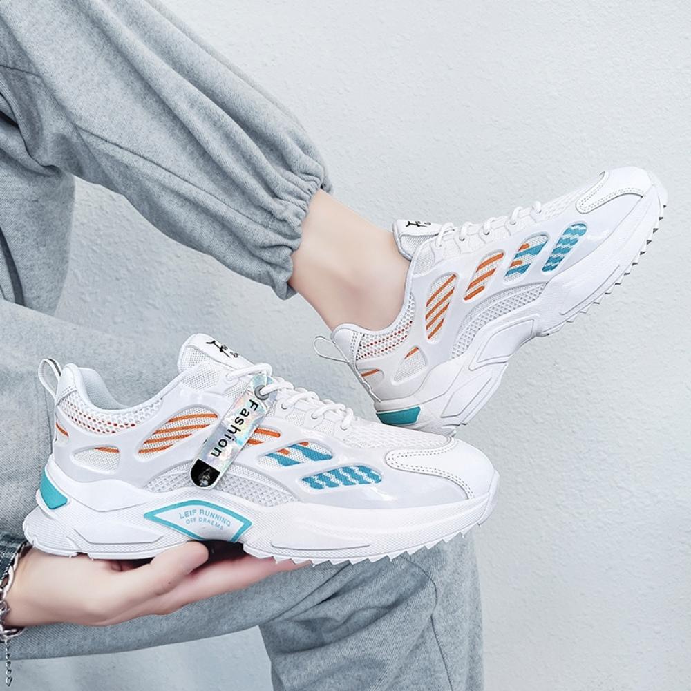 Giày sneaker thể thao nam tem bạc Fashion nổi bật bắt mắt